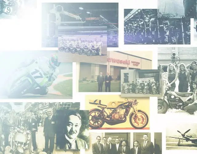 Collage of kawasaki past staff members